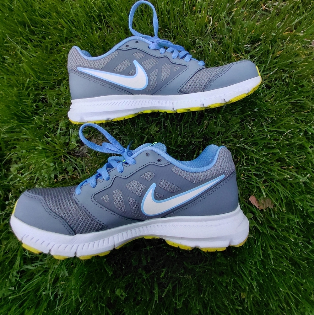 Nike Gray and Light Blue Athletic Sneakers